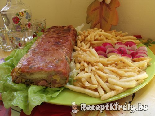 Csőben sült sajtos csirke mell sonka