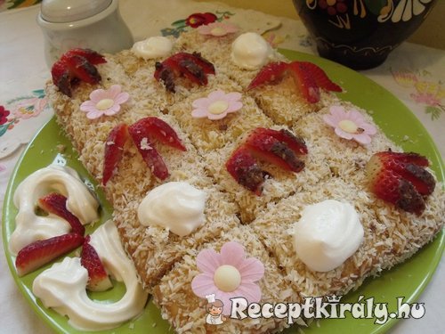 Fehér csokoládés kókuszkocka