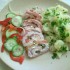 Bacon-be tekert fetás csirkemell