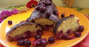Meggyes pite őzgerincben, kakaós öntettel