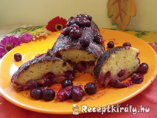 Meggyes pite őzgerincben, kakaós öntettel