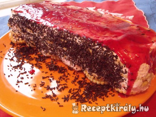 Málnahabos keksztorta