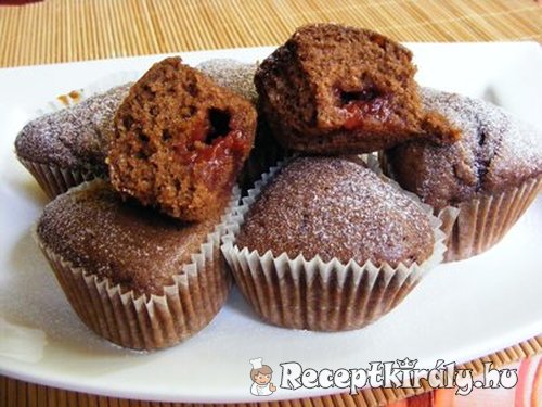 Málnalekvár muffin