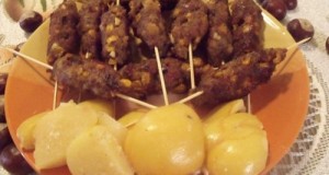 Roppanós sertéskebab kukoricásan