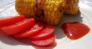 Baconbe tekert kukorica grillezve