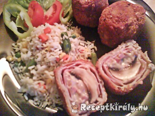 Baconös töltött gomba rántva
