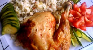 Chilis citromos csirke egészben sütve