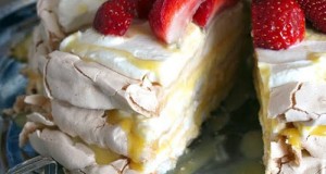 Citromos habcsók torta
