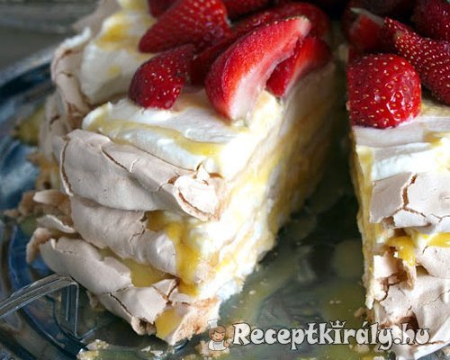 Citromos habcsók torta