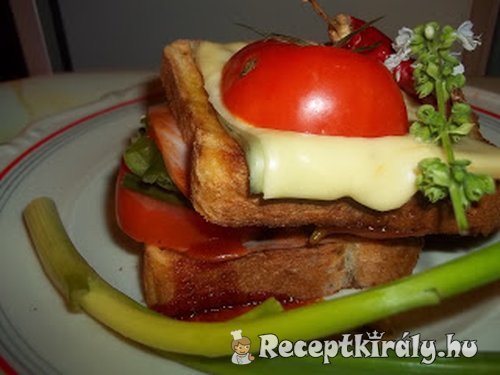 Dupla Bruschetta sonkával sajttal