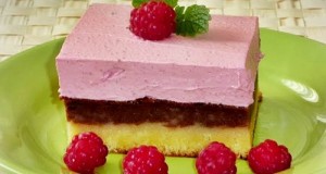 Fehércsokoládés málnahabos brownie