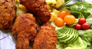 Fűszeres csirkeszárnyak kukoricás bundában