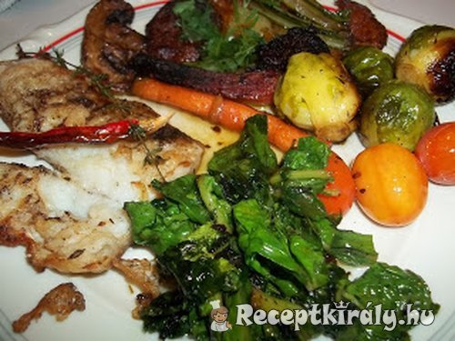 Grillezett pangasius édeskrumplival zöldségekkel 1