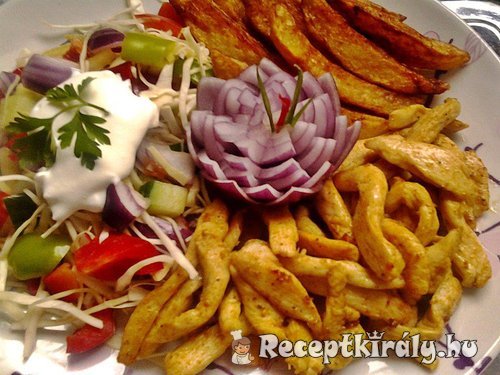 Gyros tál csirkemellből