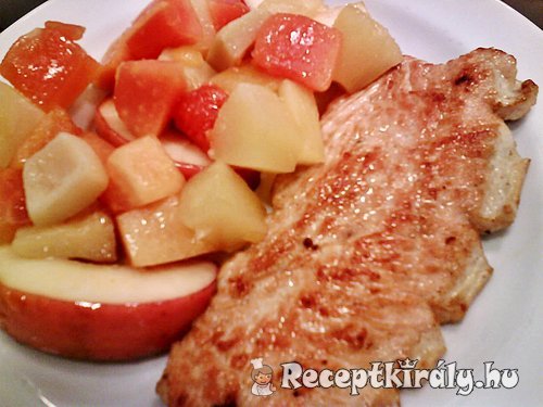 Pulykamell roston flambírozott gyümölcsökkel
