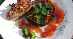 Rákkal töltött gomba édes chili szósszal