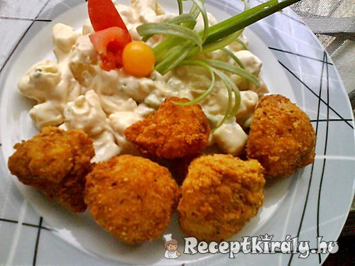 Rántott karfiol majonézes krumplival