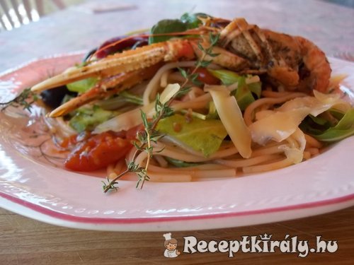 Spagetti rukkolával és rákkal 1