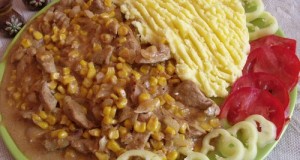 Tejszínes kukoricás sertéscomb krumplipürével