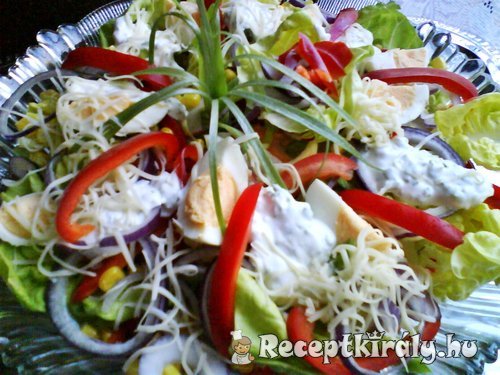 Vegyes saláta snidlinges joghurttal