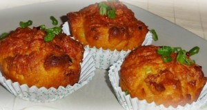 Baconös újhagymás muffin