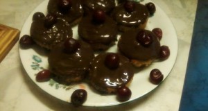 Meggyes csokis muffin