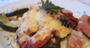 Rakott cukkini pizzasonkával
