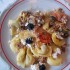 Rakott gombás tortellini darált hússal és sajttal