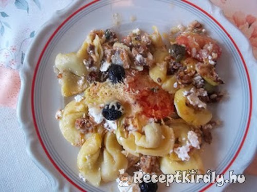 Rakott gombás tortellini darált hússal és sajttal 1