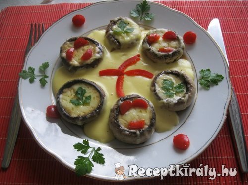 Sajtos gomba holland szósszal