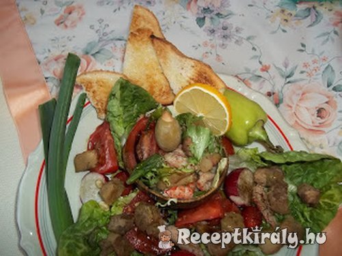 Salátatál avocadoval rákkal
