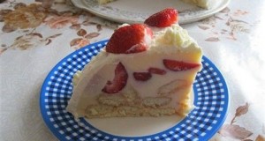 Sütés nélküli epres torta