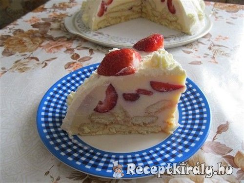 Sütés nélküli epres torta