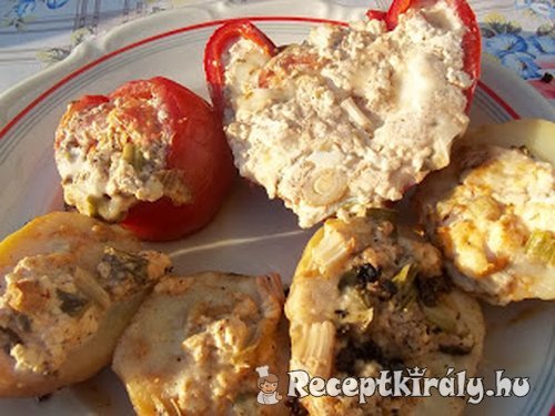 Túróval töltött paprika paradicsom krumpli 1