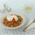 Zöldséges bulgur buggyantott tojással
