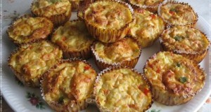 Csirkemellből fasírt muffin formában