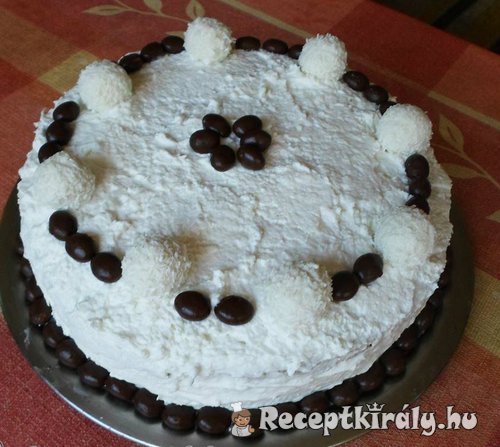 Csokis raffaello torta