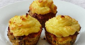 Fasírt muffin krumplipürével