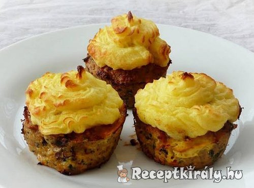 Fasírt muffin krumplipürével