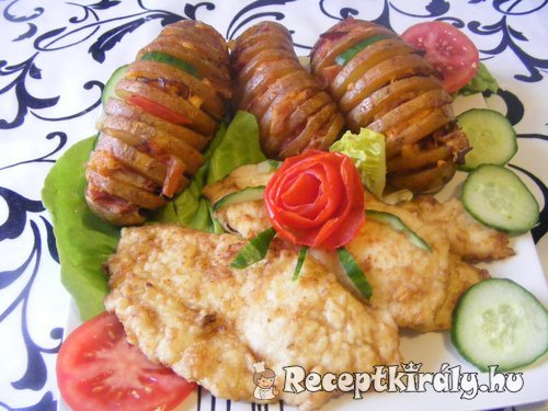 Fokhagymás tejben pácolt sült csirkemell