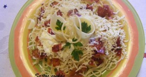 Sonkás sajtos spagetti
