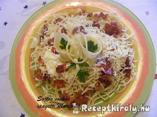 Sonkás sajtos spagetti