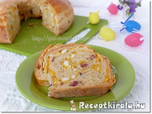 Baconös tojáskrémes kalács