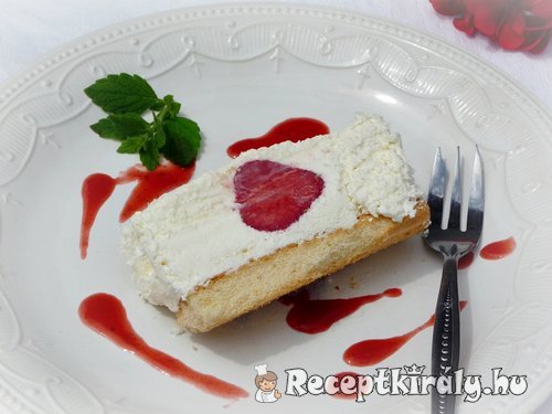 Fehér csokoládés epres marquise