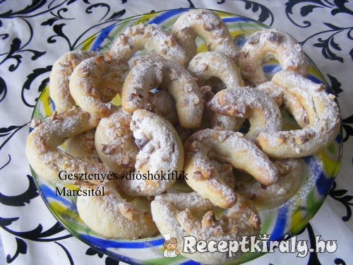 Gesztenyés diós kifli