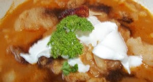 Karfiolleves csipetkével