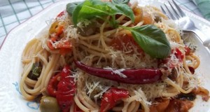 Lecsó spagettivel