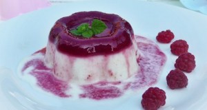 Málnás citromos panna cotta