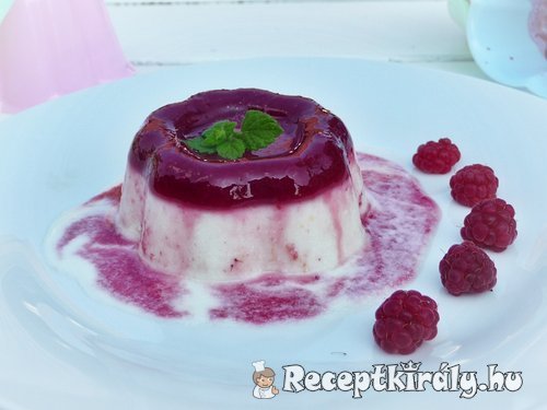 Málnás citromos panna cotta