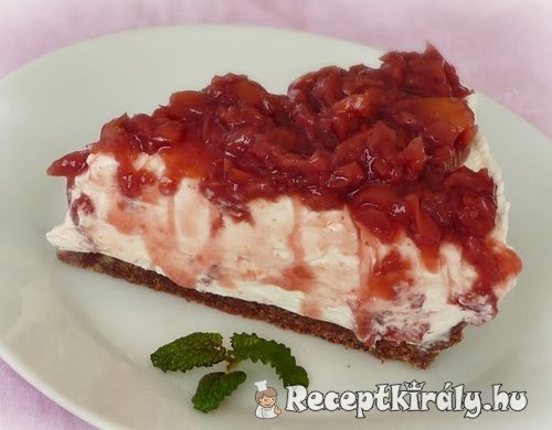 Sajttorta cseresznyedzsemmel